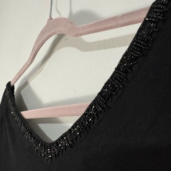 Rena Rowan Vintage Beaded Black Boatneck Sweater M - Picture 3 of 6